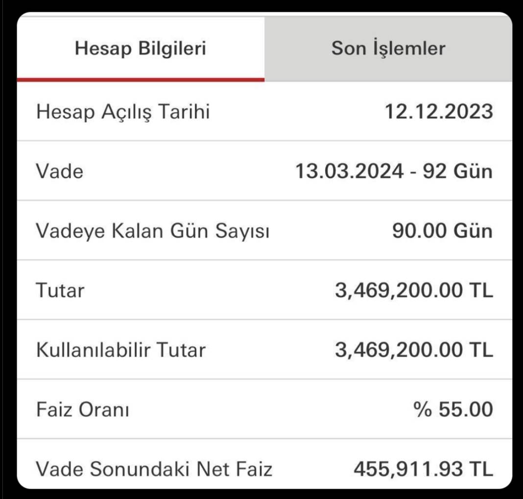 Bankaların mevduat faizinde artış rekora koşuyor: Faiz oranı yüzde 55'e çıktı getirisi 455 bin lirayı geçti 8